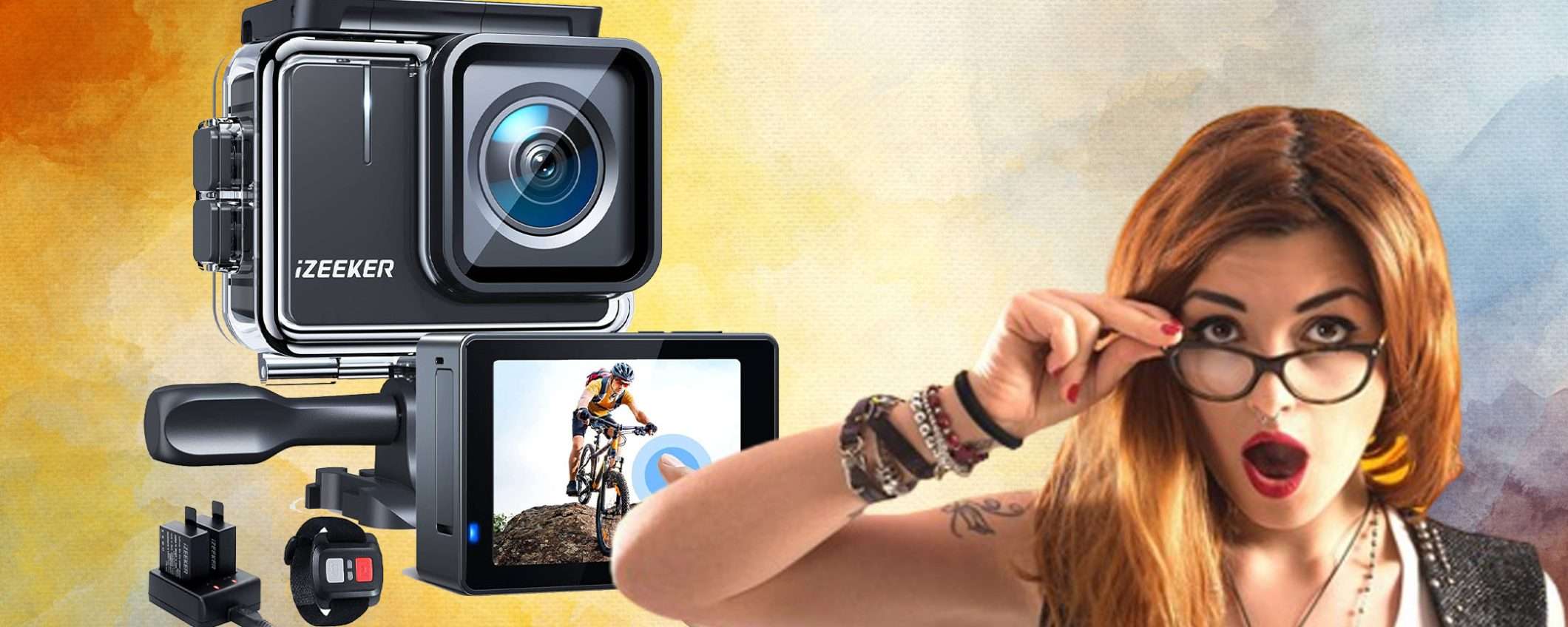 Action Cam impermeabile 4K: doppio sconto BOMBA (20%+coupon40%) Action Cam impermeabile 4K: doppio sconto BOMBA (20%+coupon40%)