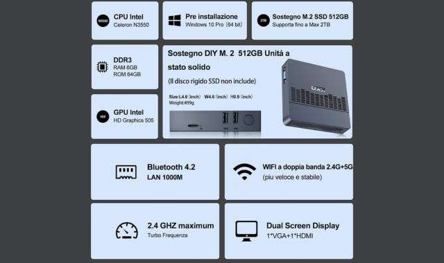 Caratteristiche Mini PC offerta
