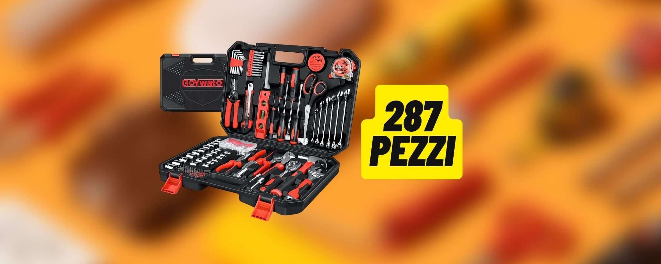 Cassetta degli attrezzi: 287 pezzi con DOPPIO SCONTO Amazon Cassetta degli attrezzi: 287 pezzi con DOPPIO SCONTO Amazon