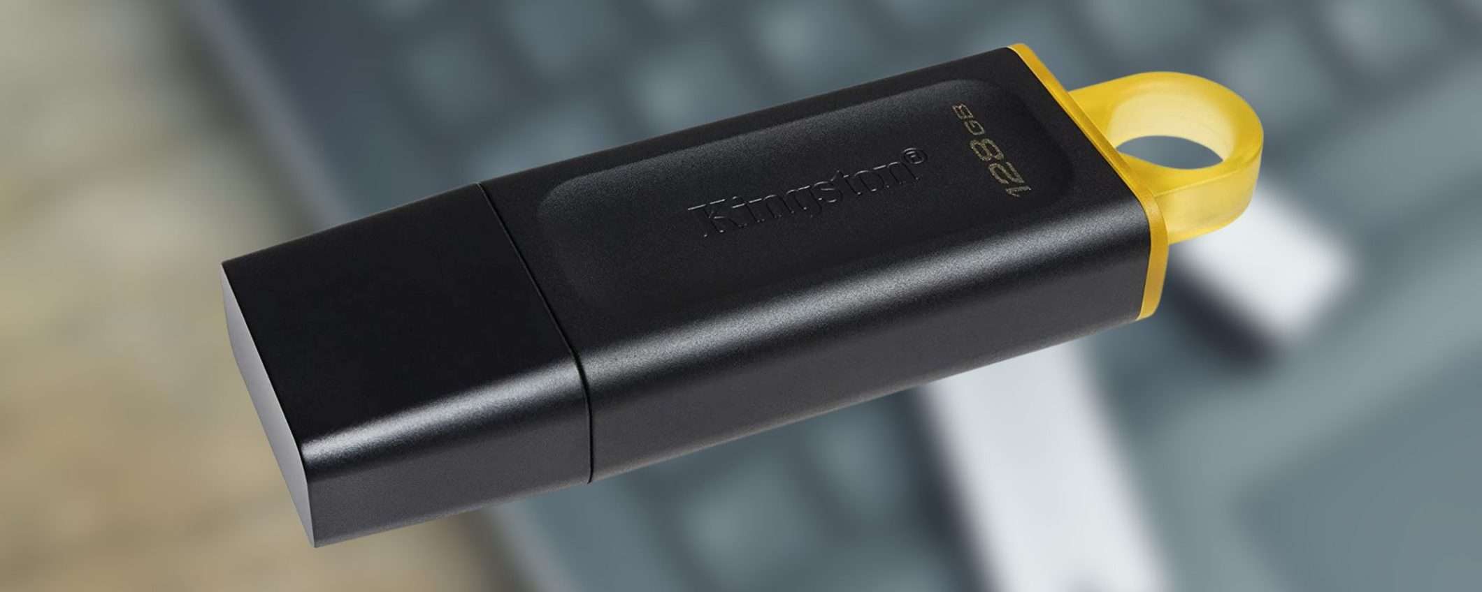 Chiavetta USB Kingston 128GB: velocissima e con un super sconto (-56%) Chiavetta USB Kingston 128GB: velocissima e con un super sconto (-56%)