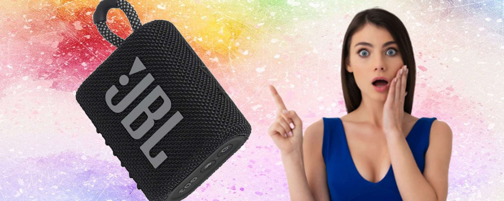 Potentissimo JBL GO 3 oggi tuo con sconto PAZZESCO, a soli 35€ (-20%) Potentissimo JBL GO 3 oggi tuo con sconto PAZZESCO, a soli 35€ (-20%)