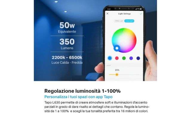 Lampadina smart multicolore