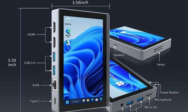 Misure Mini PC Display Integrato