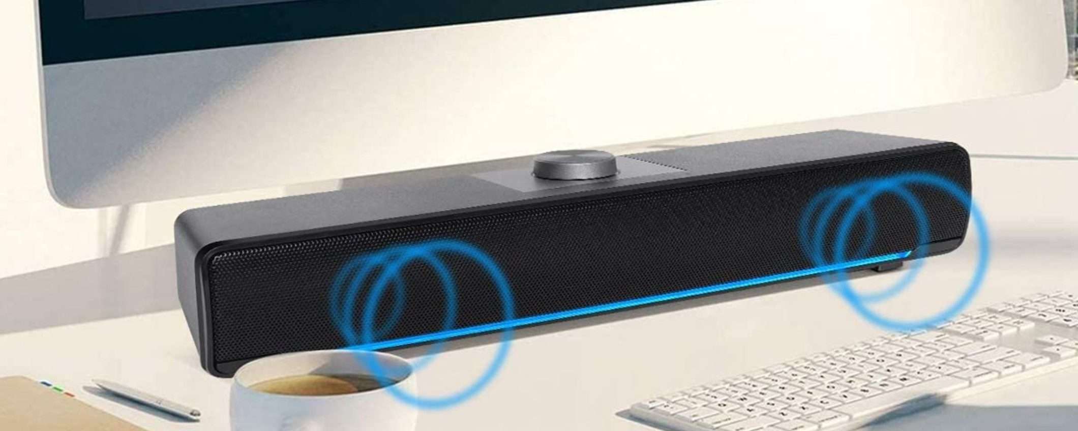 Soundbar compatta a meno di 20 euro con questo coupon Amazon Soundbar compatta a meno di 20 euro con questo coupon Amazon