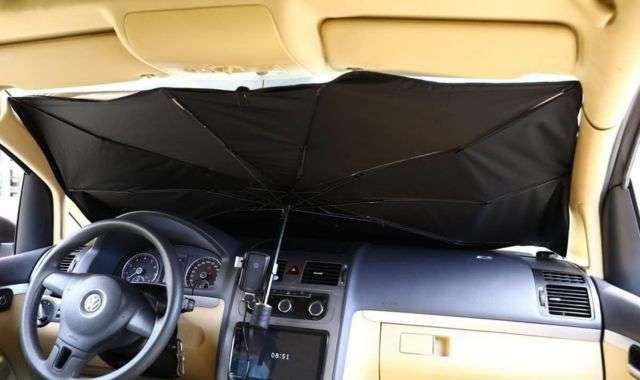 Parasole Parasole Per KIA Sorento 2003-2024 – Protezione UV, Pieghevole, Termico, Anteriore, Accessorio Auto, Nero