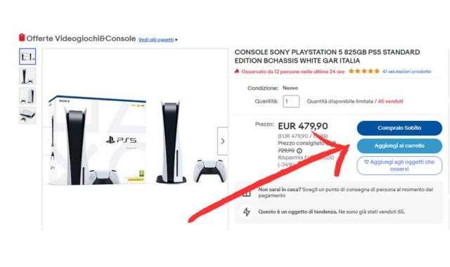 PS5 offerta eBay