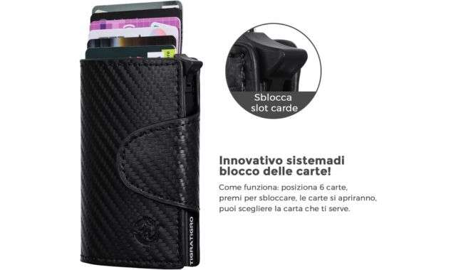 Portafoglio schermato blocco carte