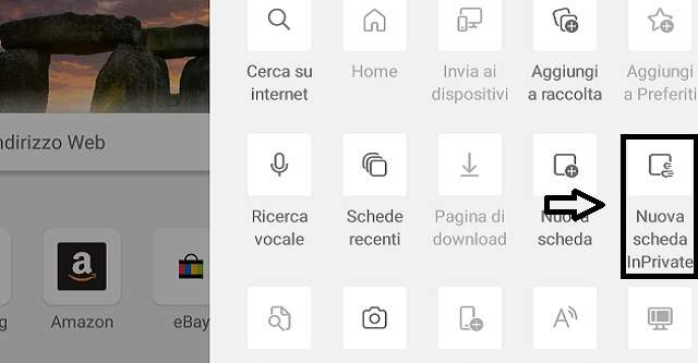 Come navigare in incognito su Microsoft Edge