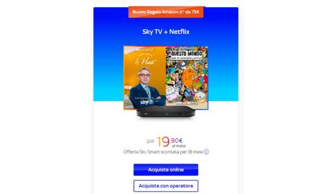 Sky TV e Netflix in offerta
