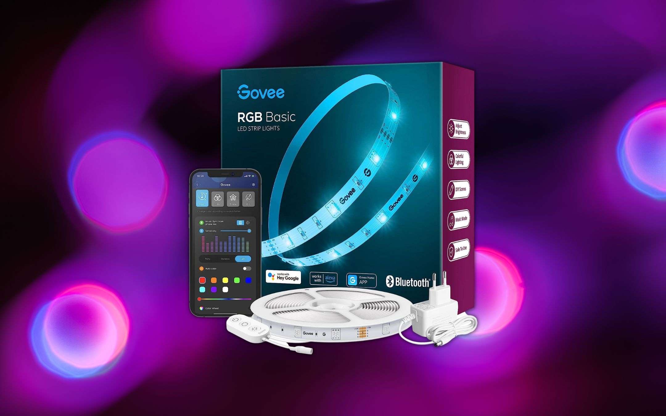 Striscia LED Smart RGB: il modello di Govee in offerta a 17,98 euro
