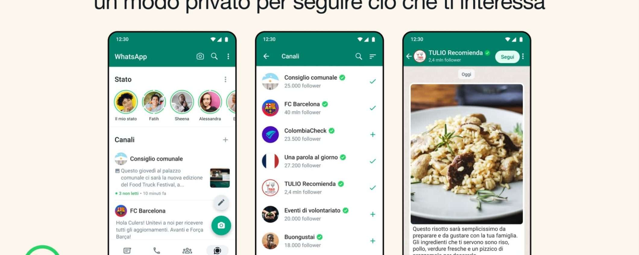 WhatsApp, arrivano i Canali: messaggi in Broadcast per aziende e creator