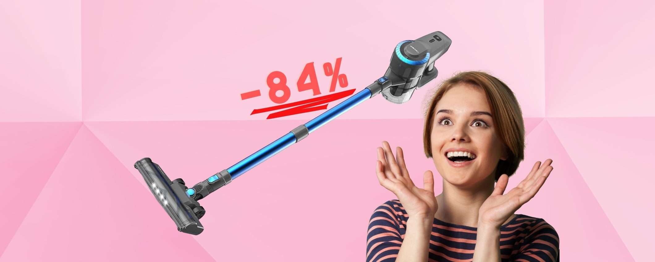 Amazon a briglie sciolte: aspirapolvere senza fili SCONTATO dell'84% Amazon a briglie sciolte: aspirapolvere senza fili SCONTATO dell'84%