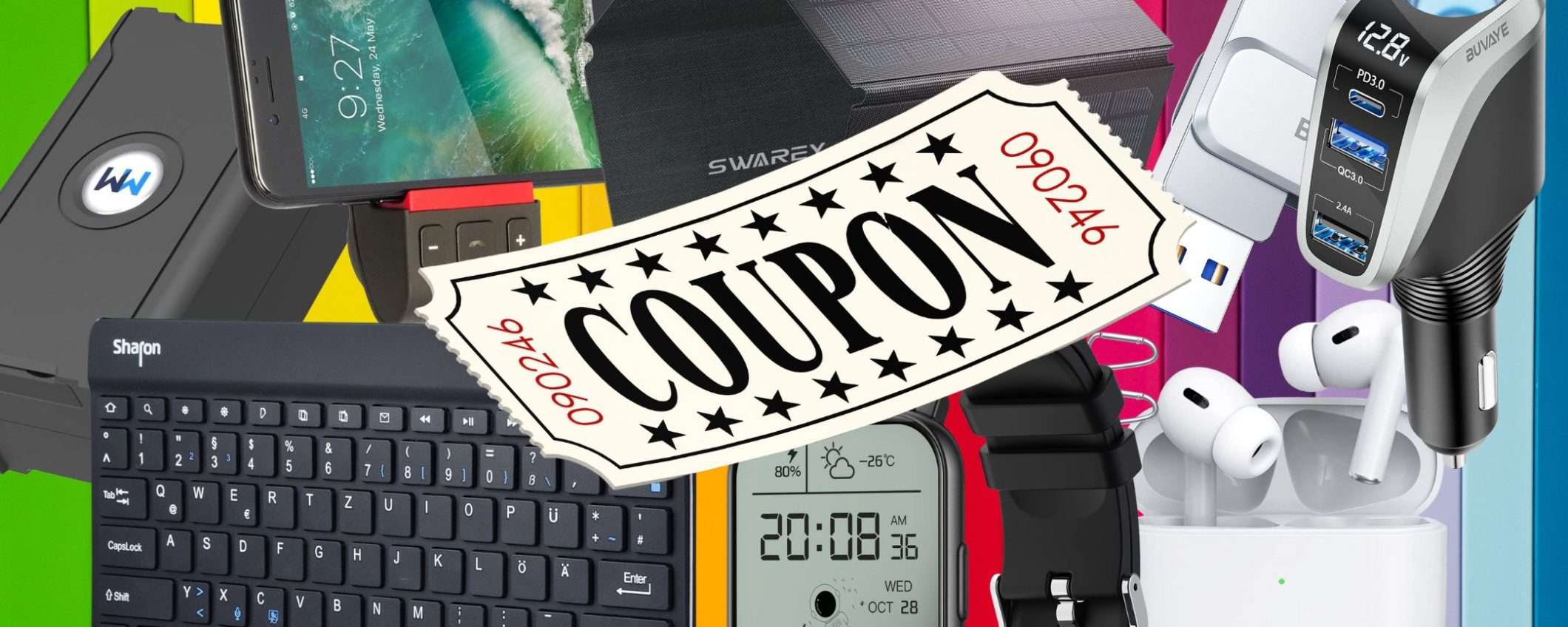 Amazon festa del COUPON TECH: 10 cose super WOW da 10€ fino a 30€ Amazon festa del COUPON TECH: 10 cose super WOW da 10€ fino a 30€
