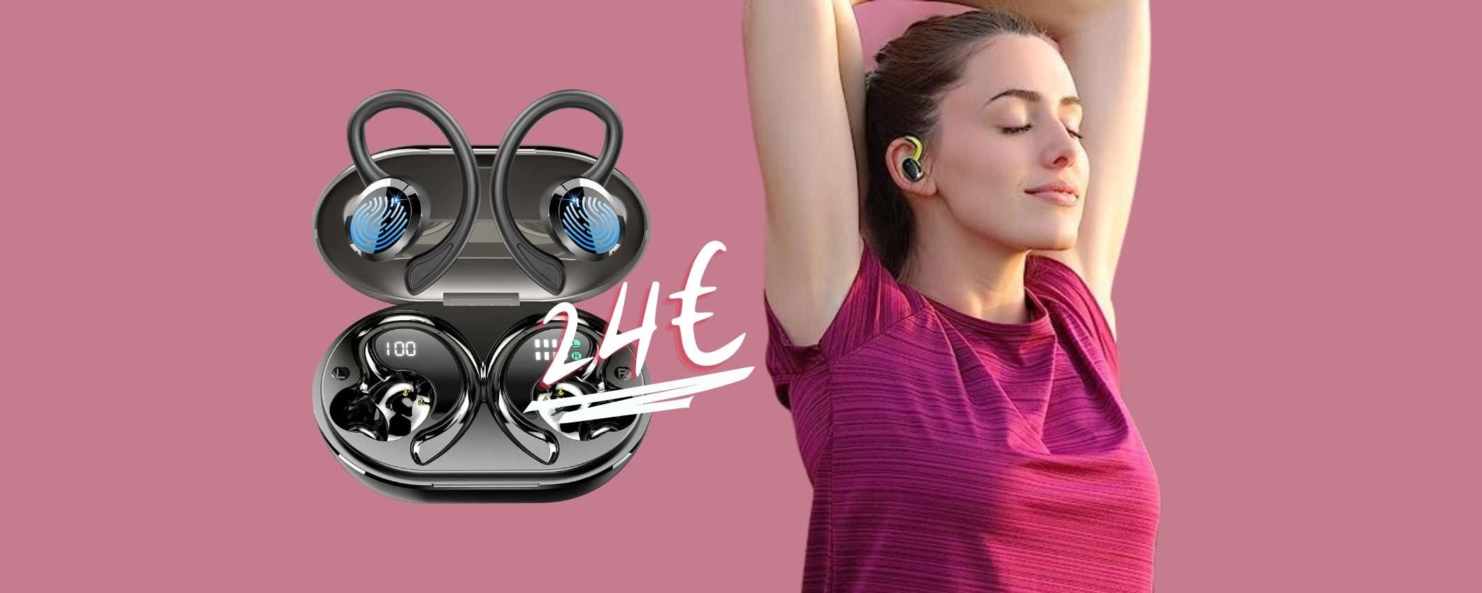 Auricolari Bluetooth perfetti per lo sport a SOLI 24€: Amazon SHOCK Auricolari Bluetooth perfetti per lo sport a SOLI 24€: Amazon SHOCK
