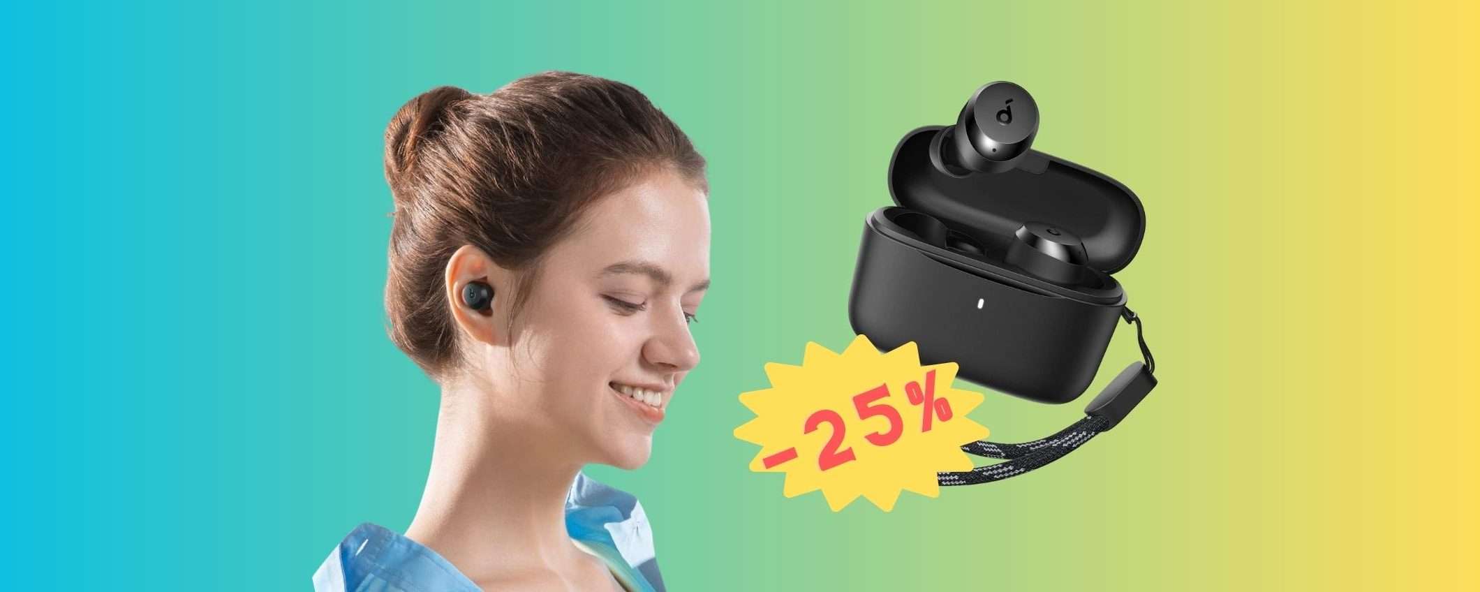 Auricolari Bluetooth Souncore in SCONTO del 25% su Amazon Auricolari Bluetooth Souncore in SCONTO del 25% su Amazon