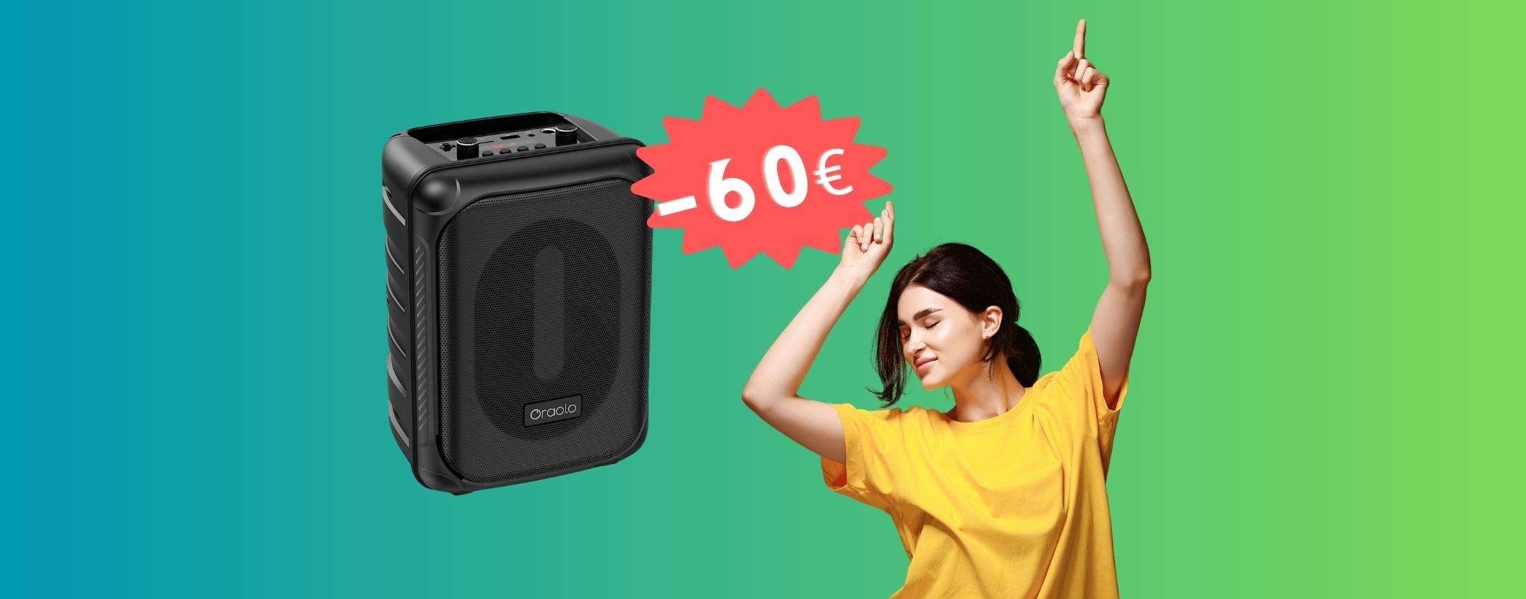 Cassa Bluetooth portatile da 40W a MENO della METÀ (39€)