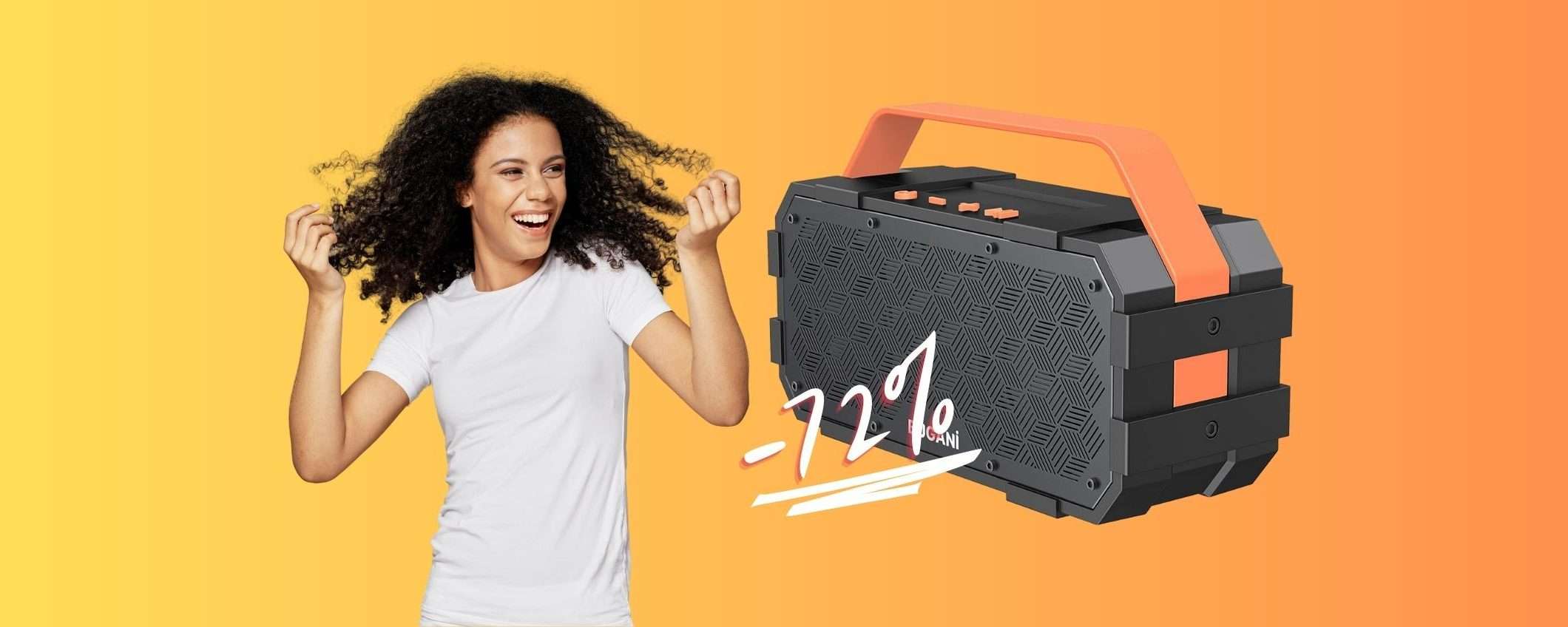 Cassa Bluetooth potente e impermeabile al 72% in MENO su Amazon Cassa Bluetooth potente e impermeabile al 72% in MENO su Amazon