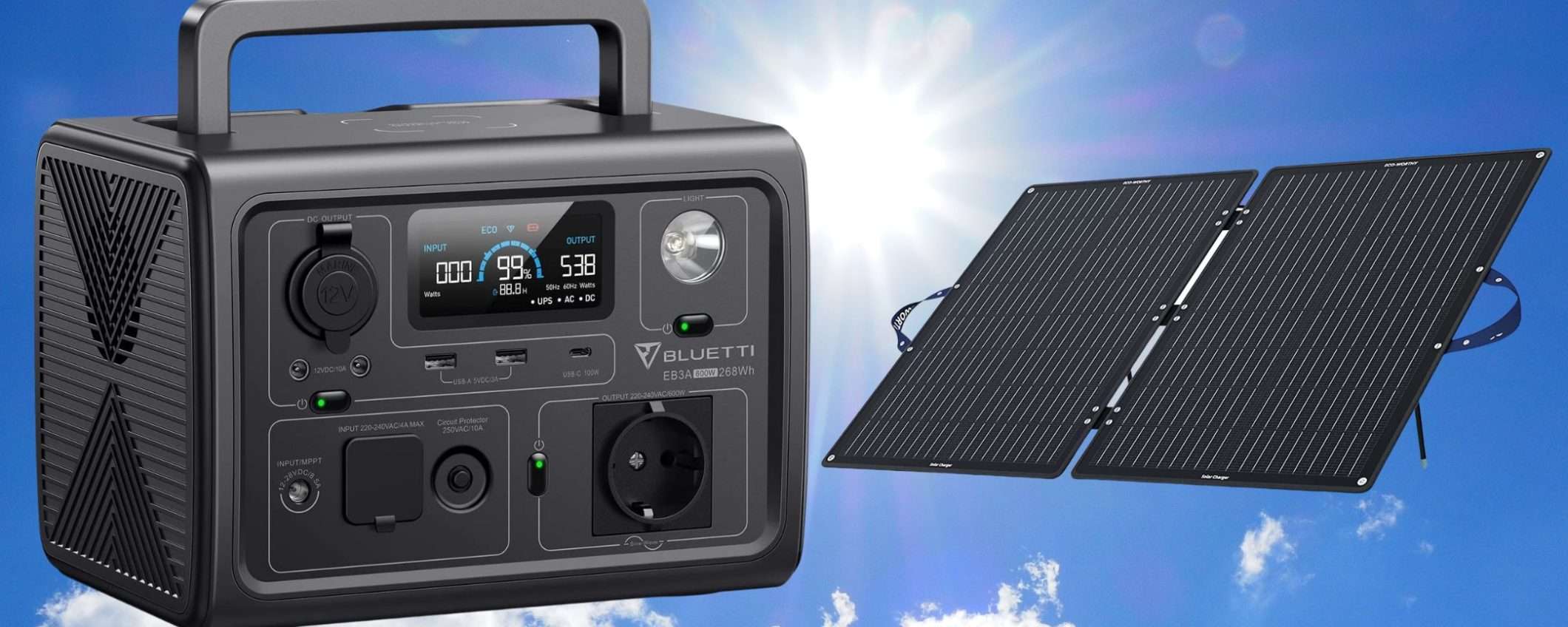 Centrale Elettrica Solare Portatile COMPLETA e di qualità a prezzo scandaloso (431€) Centrale Elettrica Solare Portatile COMPLETA e di qualità a prezzo scandaloso (431€)