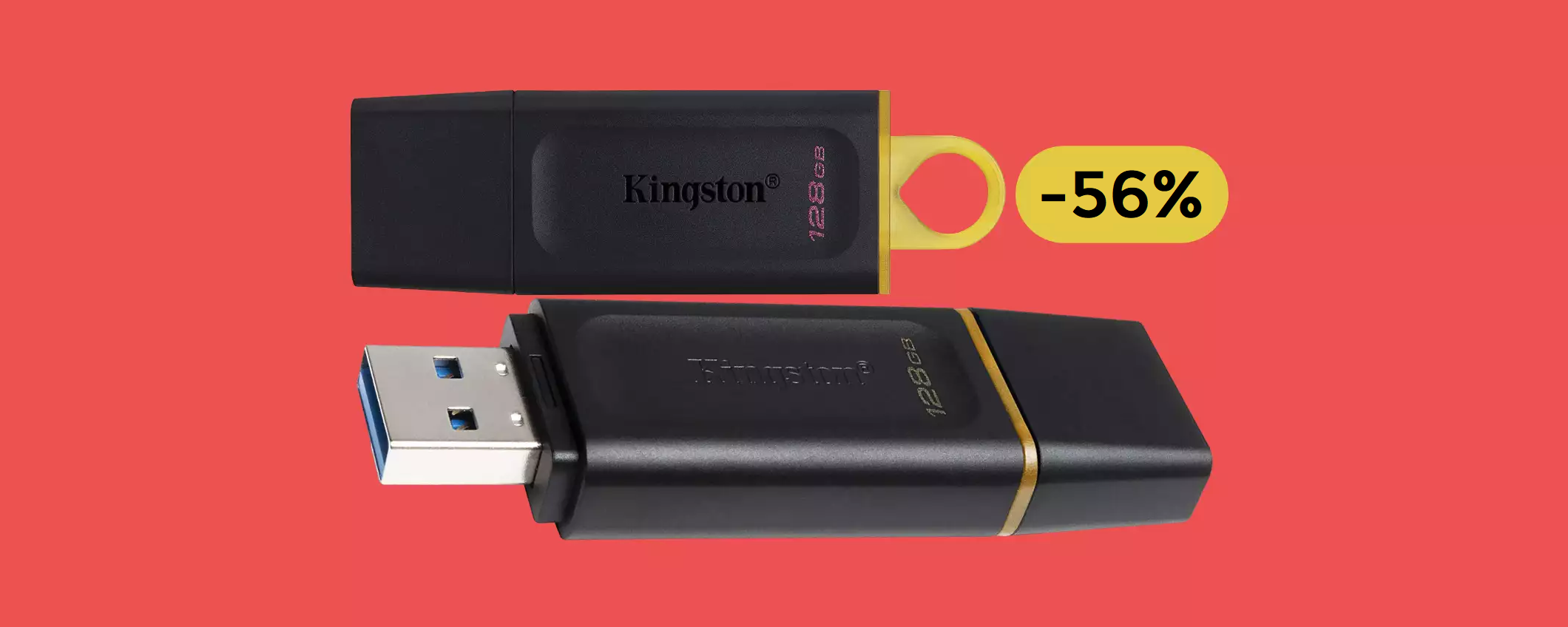 Chiavetta USB 128GB a meno di METÀ PREZZO: già tua con 8€