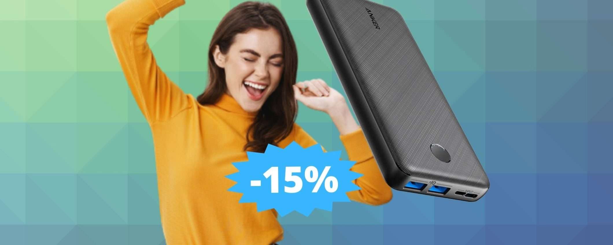 Powerbank Anker da 20.000 mAh: la più venduta, in super sconto Powerbank Anker da 20.000 mAh: la più venduta, in super sconto