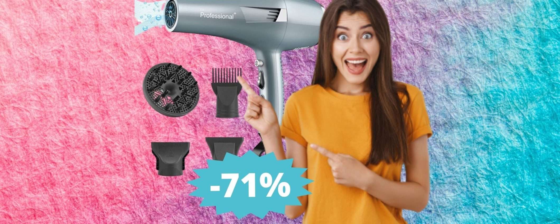 Asciugacapelli professionale: CROLLO del prezzo su Amazon (-71%) Asciugacapelli professionale: CROLLO del prezzo su Amazon (-71%)