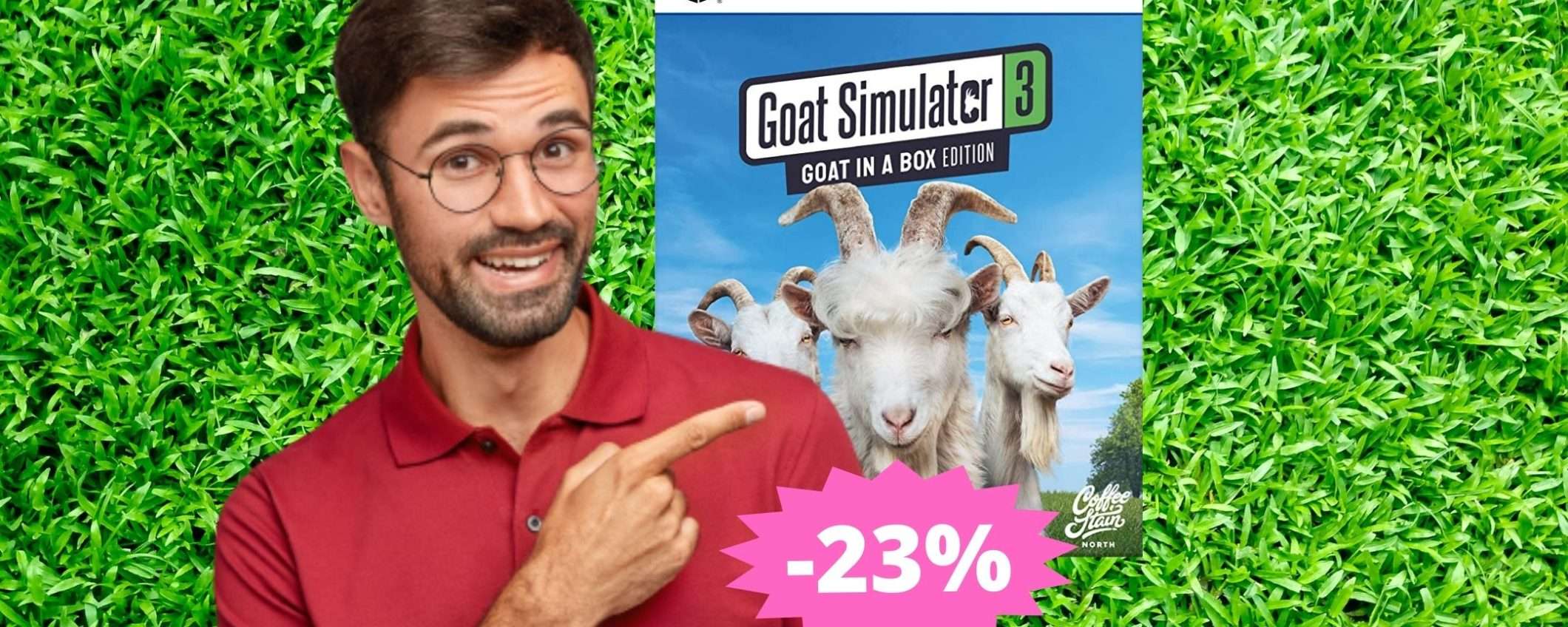 Goat Simulator 3 per PS5: l'irriverente gioco in super sconto su Amazon Goat Simulator 3 per PS5: l'irriverente gioco in super sconto su Amazon