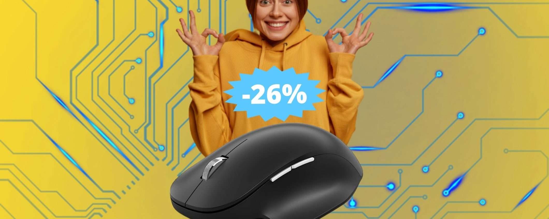 Mouse Microsoft Needle Hill: super sconto del 26% su Amazon Mouse Microsoft Needle Hill: super sconto del 26% su Amazon