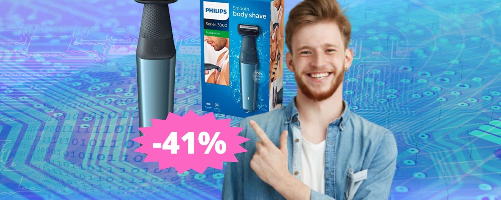 Rasoio elettrico Philips Series 3000: in super sconto del 41% su Amazon Rasoio elettrico Philips Series 3000: in super sconto del 41% su Amazon
