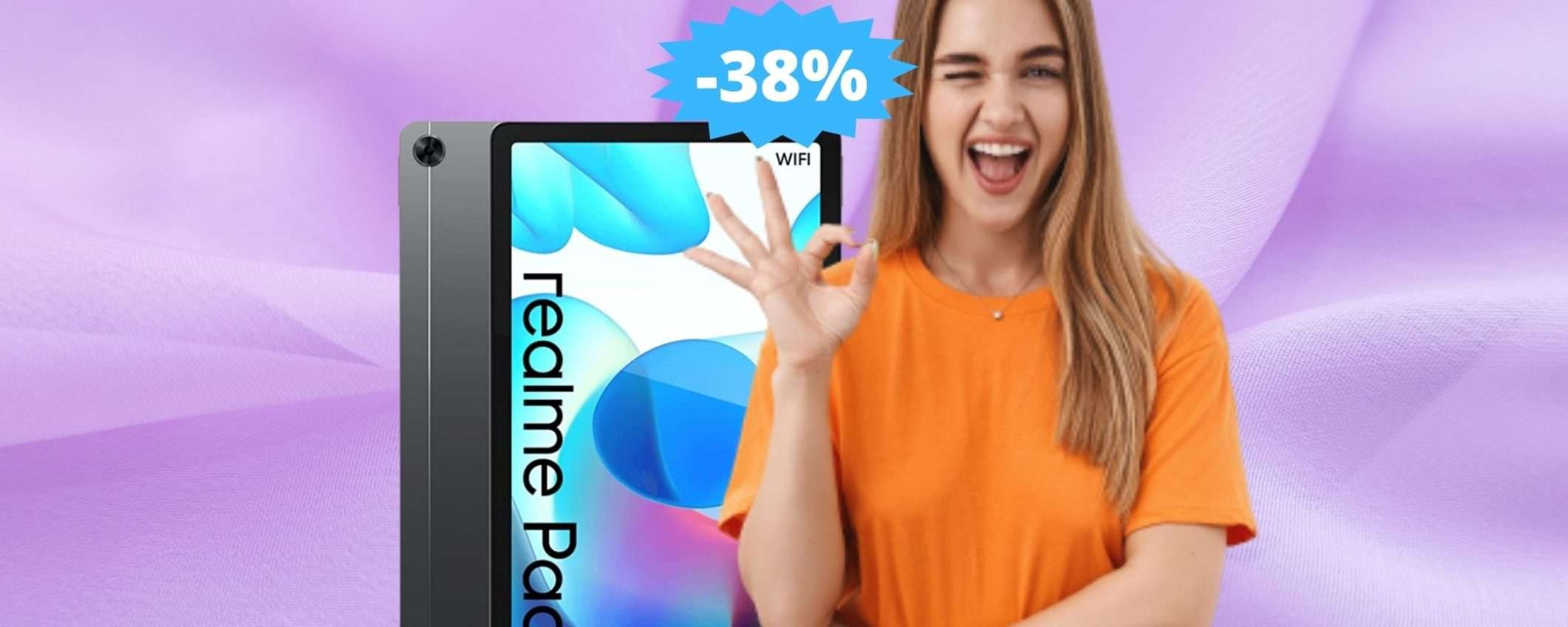 Realme Pad: super sconto del 38% per un tablet eccezionale Realme Pad: super sconto del 38% per un tablet eccezionale