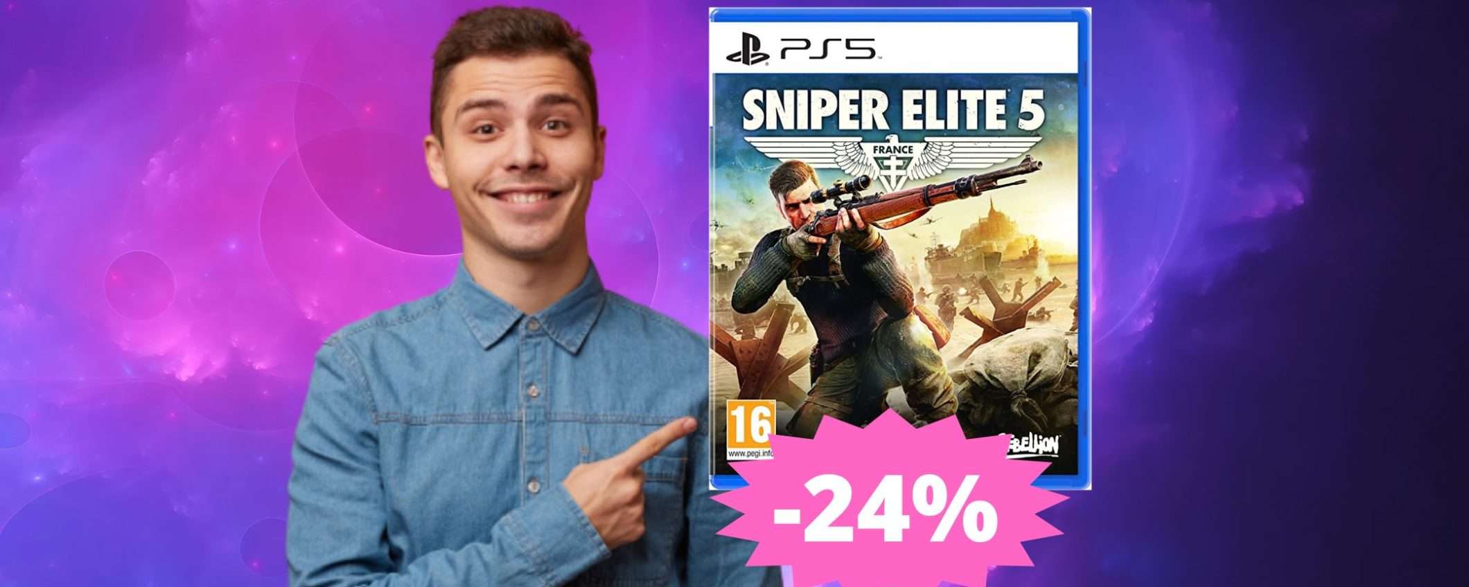 Sniper Elite 5 PS5: super sconto del 24% su Amazon Sniper Elite 5 PS5: super sconto del 24% su Amazon