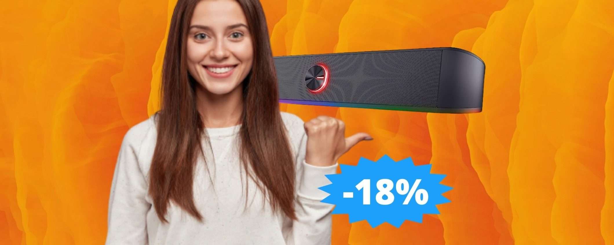 Soundbar Trust Gaming GXT 619: potenza audio straordinaria in sconto Soundbar Trust Gaming GXT 619: potenza audio straordinaria in sconto