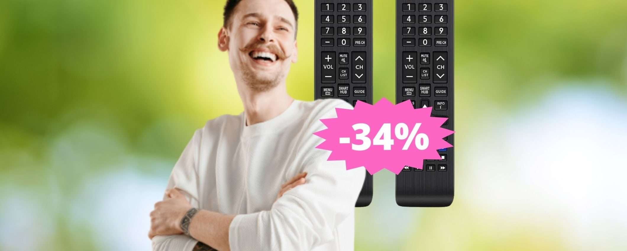 Set di 2 telecomandi originali Samsung per Smart TV in sconto su Amazon Set di 2 telecomandi originali Samsung per Smart TV in sconto su Amazon