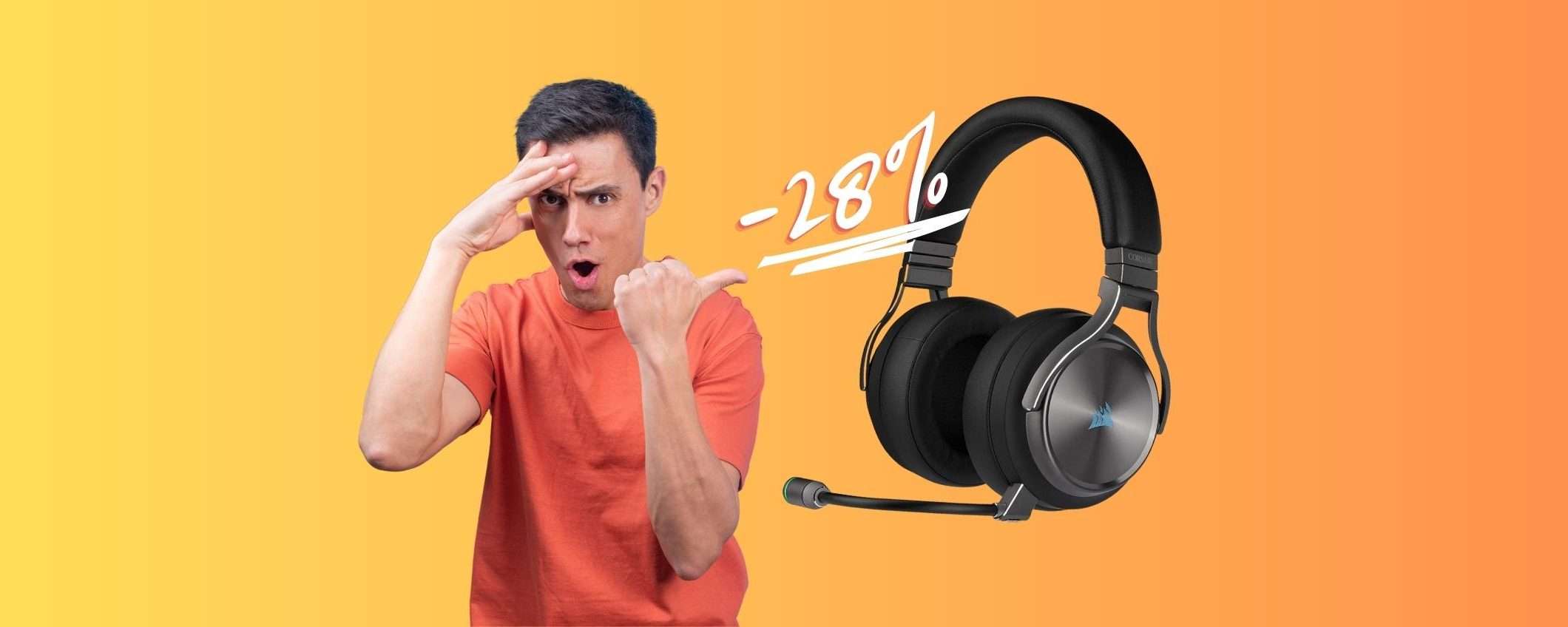 Corsair Virtuoso: le cuffie da gaming quasi al MINIMO STORICO Amazon Corsair Virtuoso: le cuffie da gaming quasi al MINIMO STORICO Amazon