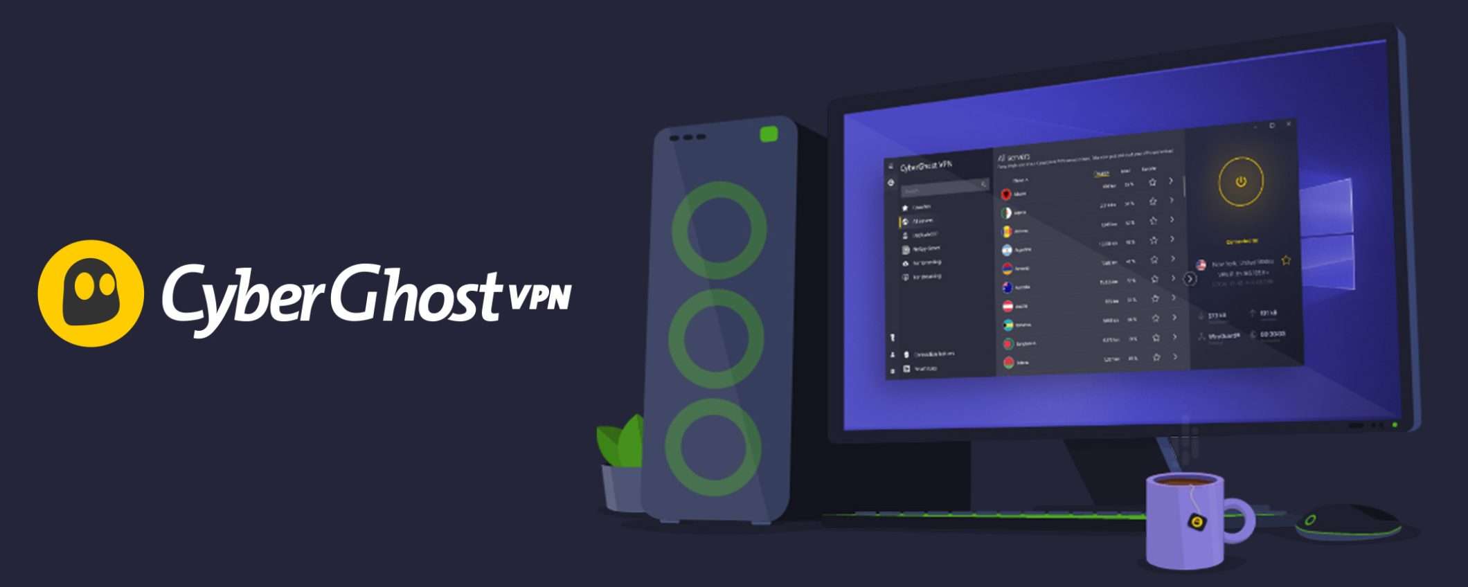 VPN semplice ed economica: CyberGhost a poco più di 2€ mensili