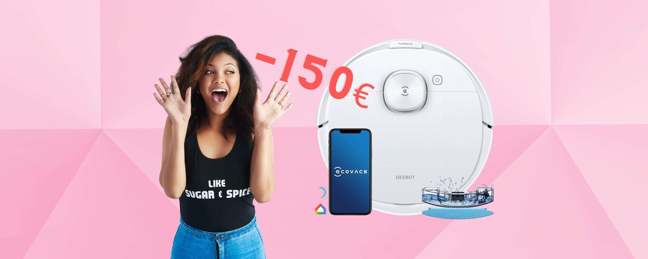 Ecovacs DEEBOT N8: il robot aspirapolvere che lava e mappa a -150€ Ecovacs DEEBOT N8: il robot aspirapolvere che lava e mappa a -150€