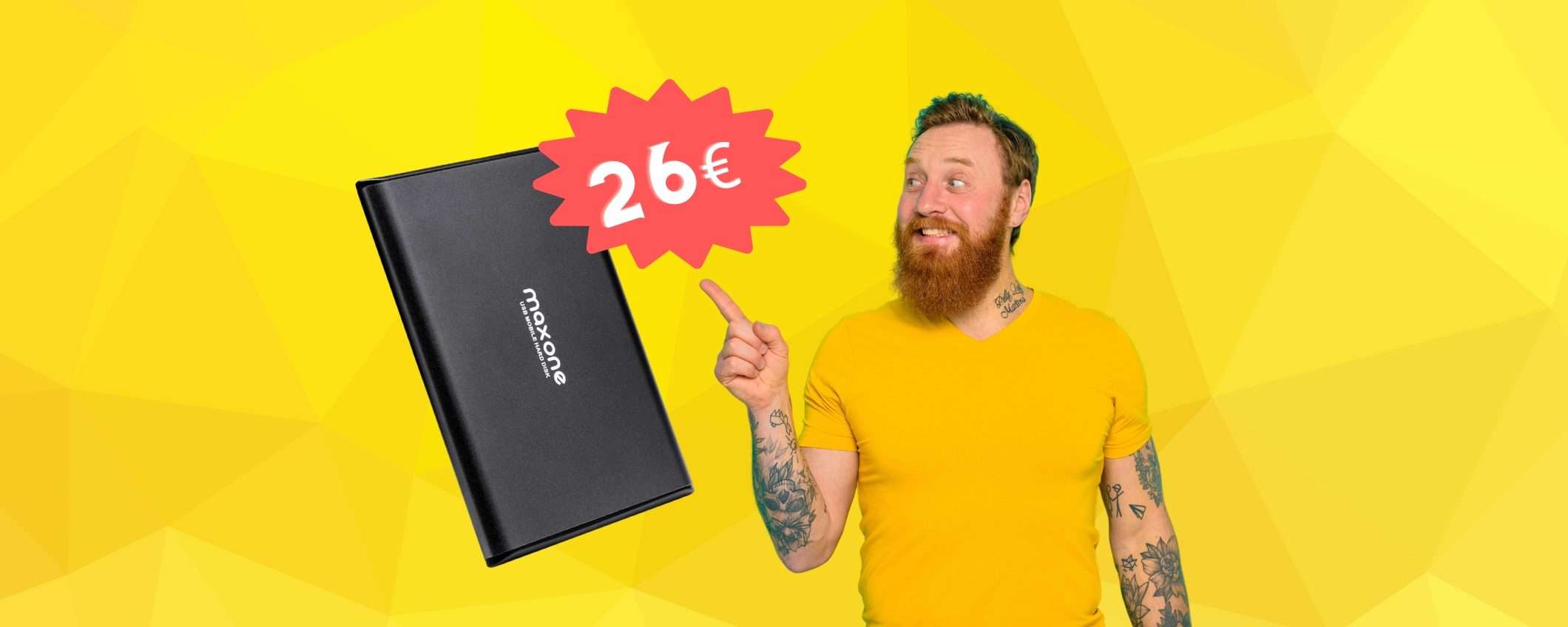 Hard disk esterno da 500GB a PREZZO MINUSCOLO, solo 26€ Hard disk esterno da 500GB a PREZZO MINUSCOLO, solo 26€