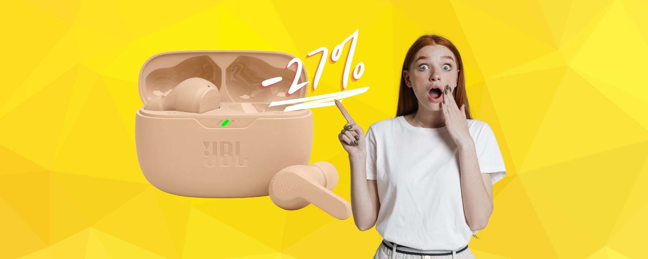 JBL Wave Beam: gli auricolari wireless al MINIMO STORICO su Amazon JBL Wave Beam: gli auricolari wireless al MINIMO STORICO su Amazon