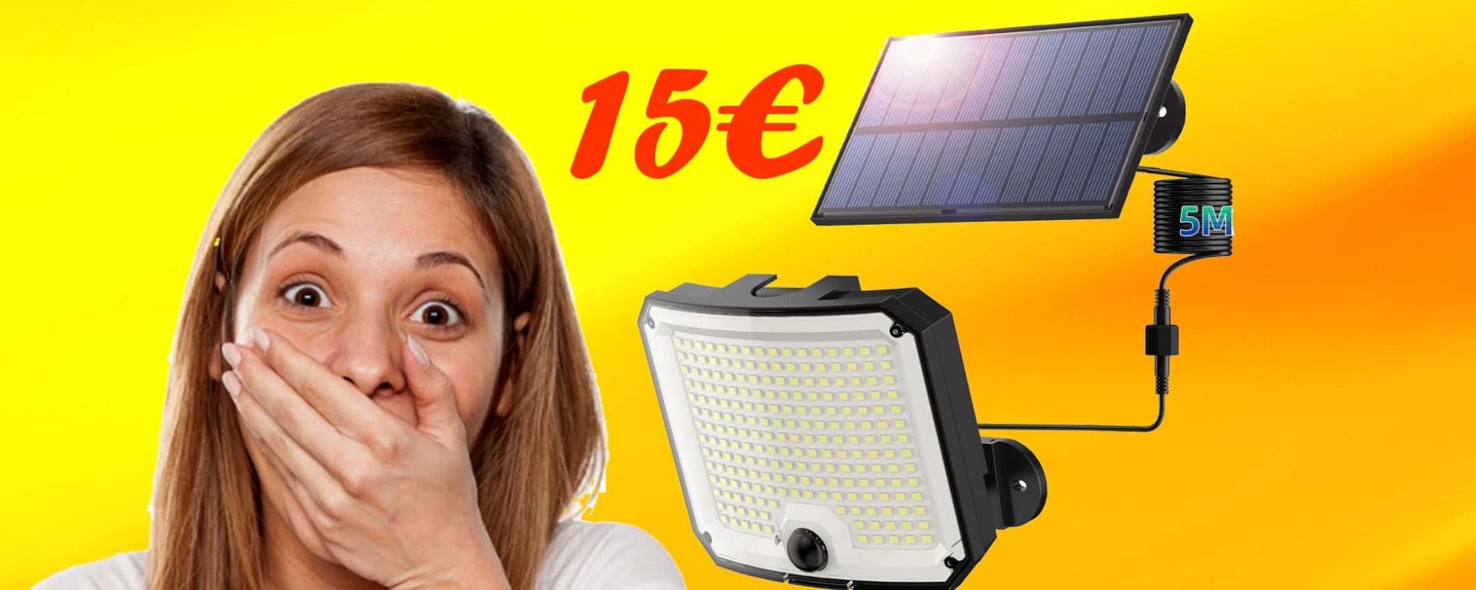 Lampada con pannelli solari: tanta luce a COSTO ZERO, tua a soli 15€ Lampada con pannelli solari: tanta luce a COSTO ZERO, tua a soli 15€