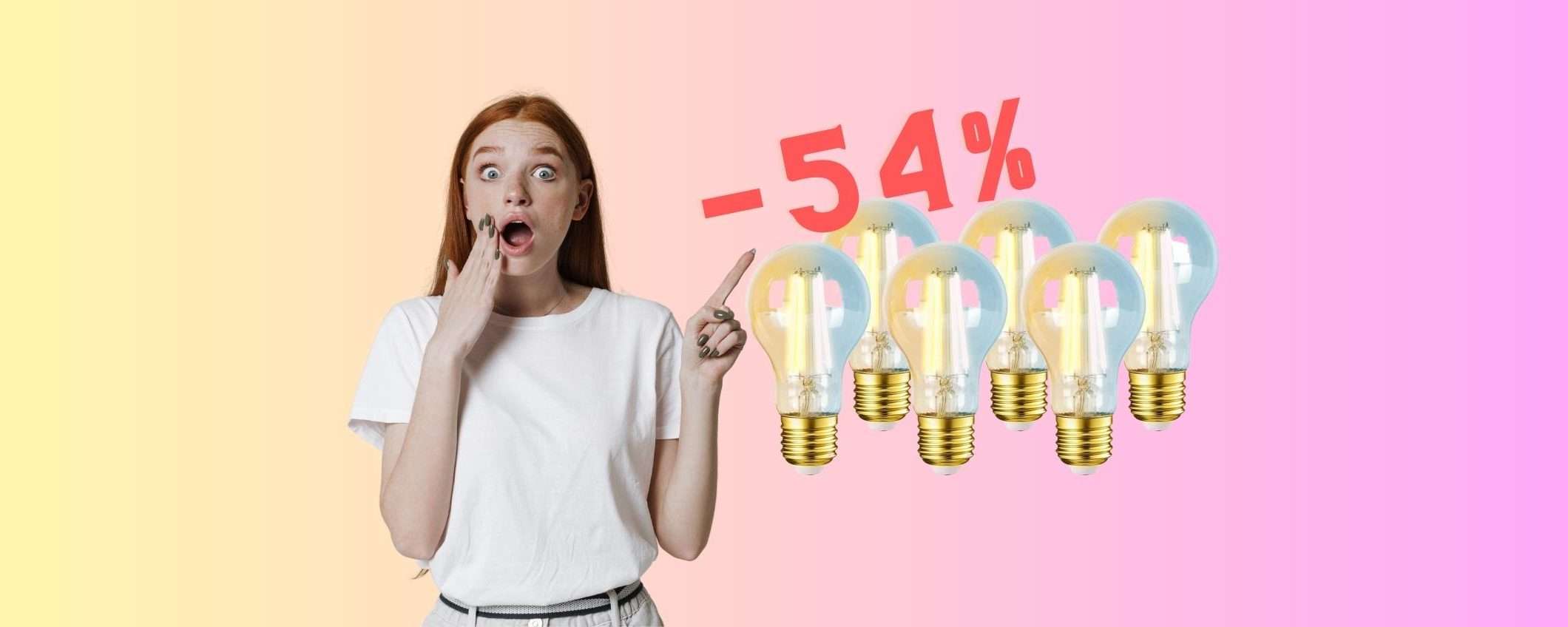 Lampadine smart che controlli con la voce: 6 al prezzo di 3, WOW Lampadine smart che controlli con la voce: 6 al prezzo di 3, WOW