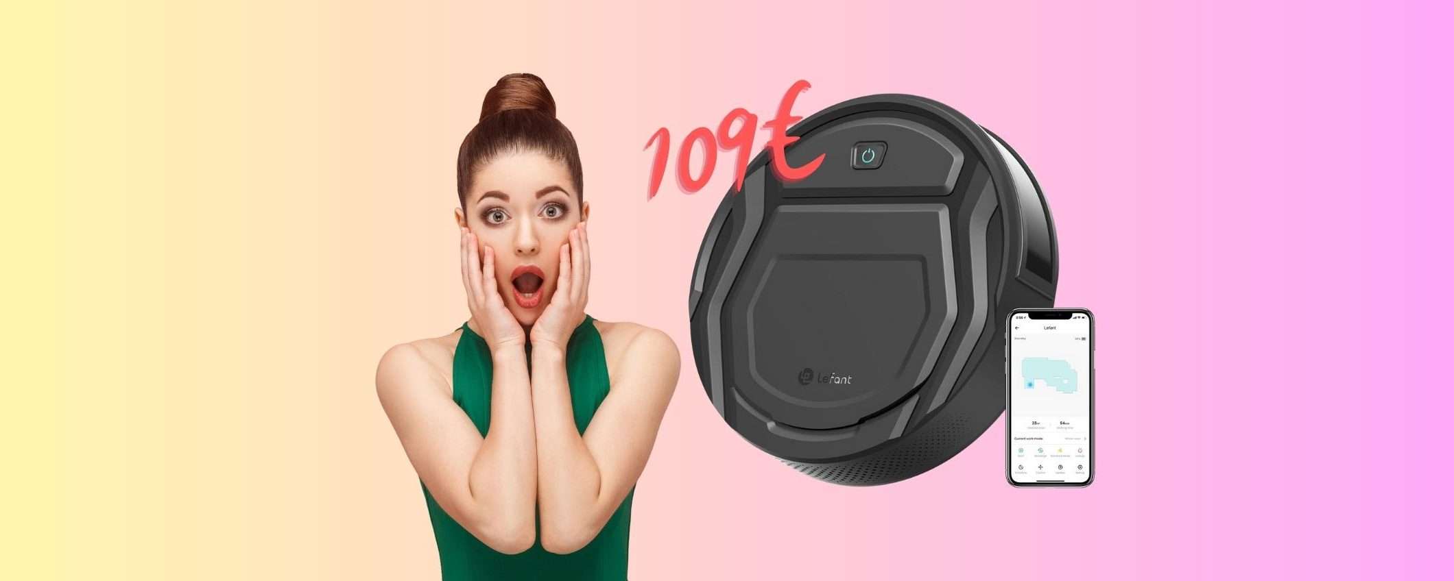 Lefant: robot aspirapolvere ultra sottile e super economico (109€) Lefant: robot aspirapolvere ultra sottile e super economico (109€)
