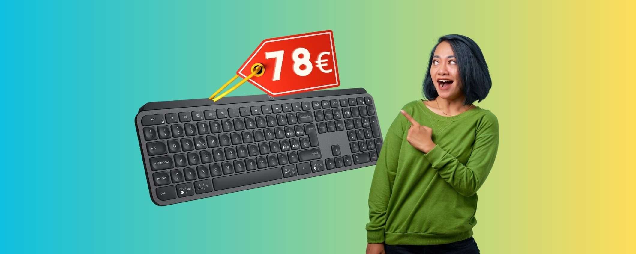Logitech MX Keys: la MIGLIORE tastiera wireless in DOPPIO SCONTO Logitech MX Keys: la MIGLIORE tastiera wireless in DOPPIO SCONTO