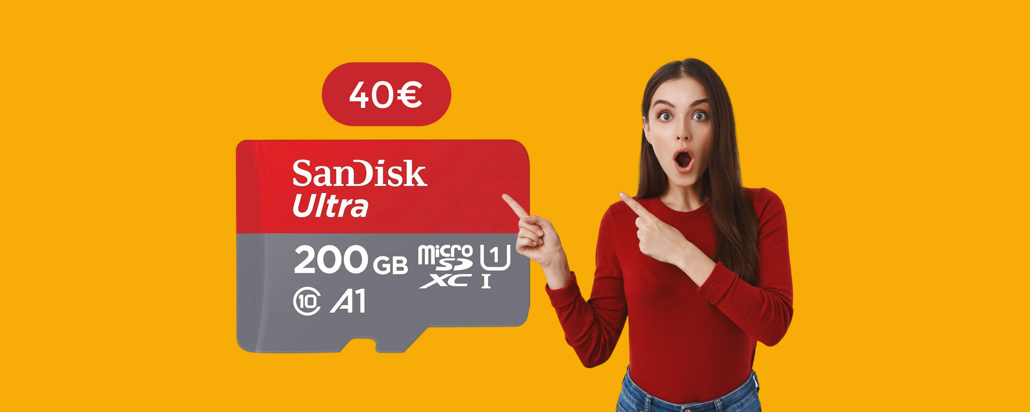 MicroSD 200GB SanDisk: tutto lo spazio che ti serve con appena 40€