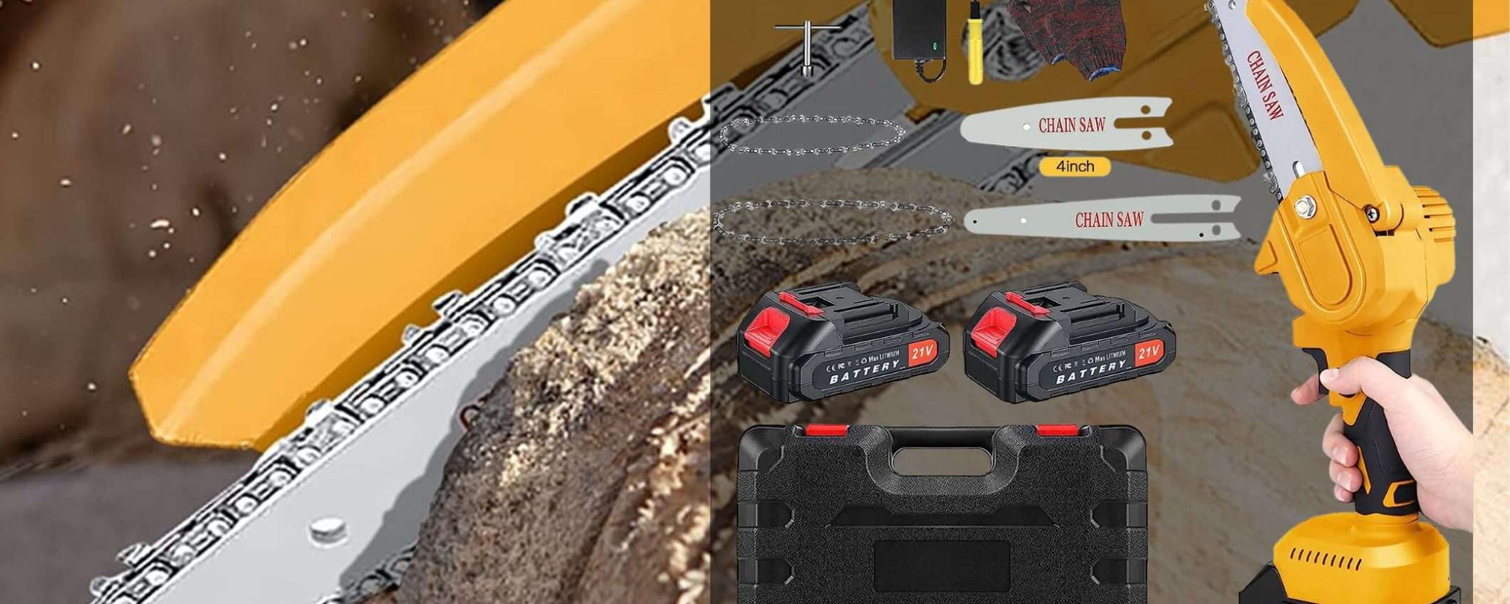 Motosega elettrica con 2 batterie e accessori a 35€: prezzo Amazon SHOCK Motosega elettrica con 2 batterie e accessori a 35€: prezzo Amazon SHOCK