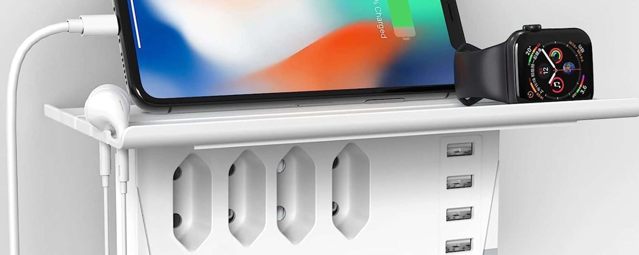 Multipresa 8 in 1 con luce e mensola: uno SPETTACOLO (16€) Multipresa 8 in 1 con luce e mensola: uno SPETTACOLO (16€)
