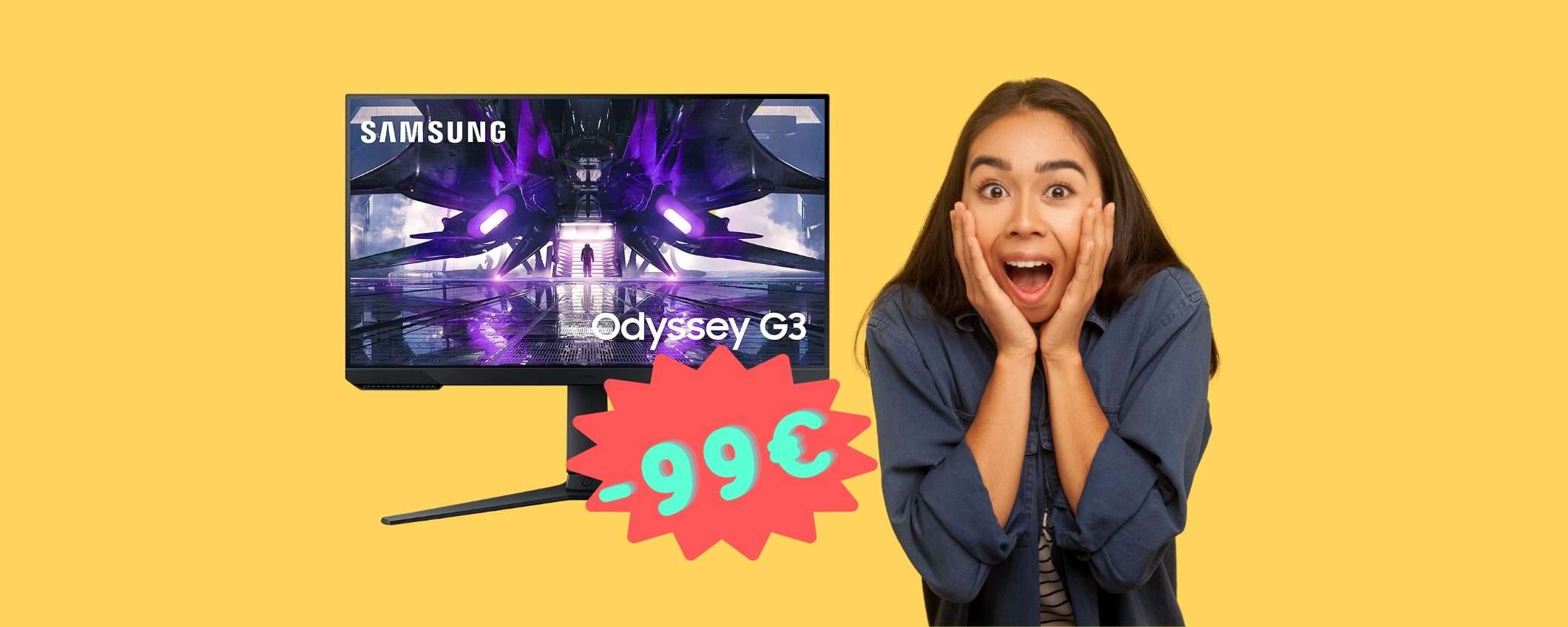Odyssey G3: il monitor gaming dei SOGNI è in SCONTO di 99€ Odyssey G3: il monitor gaming dei SOGNI è in SCONTO di 99€