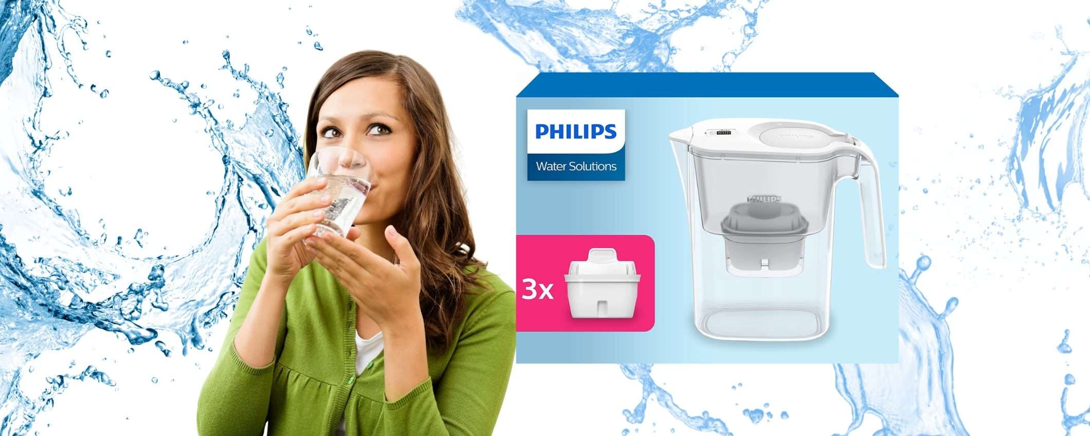 Philips: caraffa filtrante che depura l'acqua a MENO di 18€ su Amazon Philips: caraffa filtrante che depura l'acqua a MENO di 18€ su Amazon