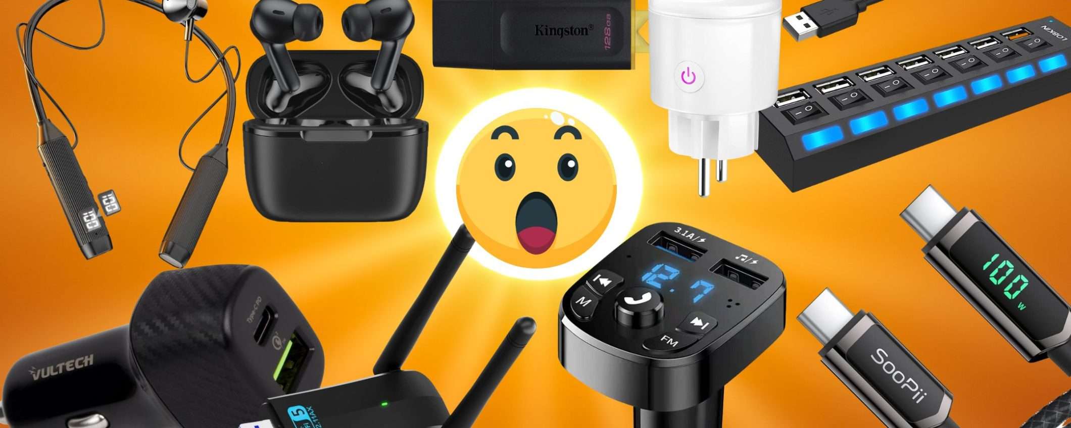 Amazon, offerte tech estive da INSOLAZIONE: 10 gadget WOW a meno di 10€ Amazon, offerte tech estive da INSOLAZIONE: 10 gadget WOW a meno di 10€