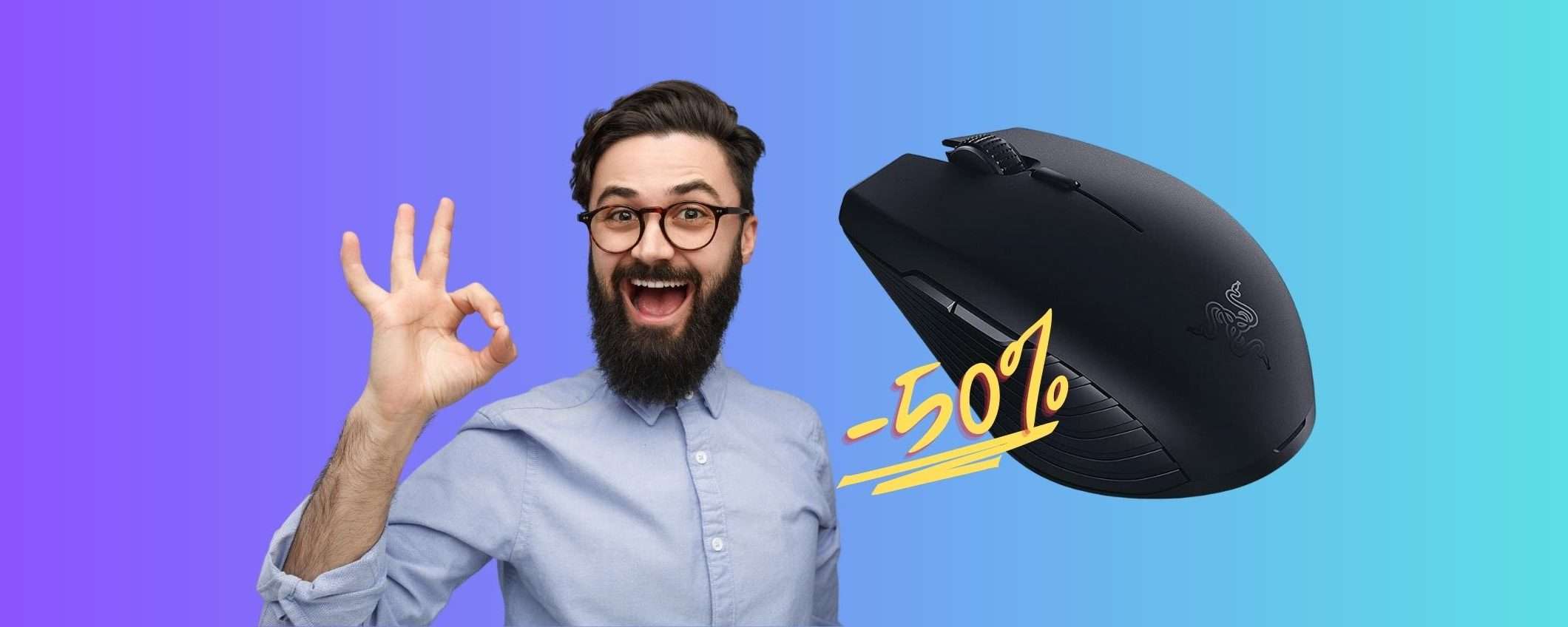 Razer Atheris: mouse wireless preciso ed ergonomico a prezzo dimezzato Razer Atheris: mouse wireless preciso ed ergonomico a prezzo dimezzato