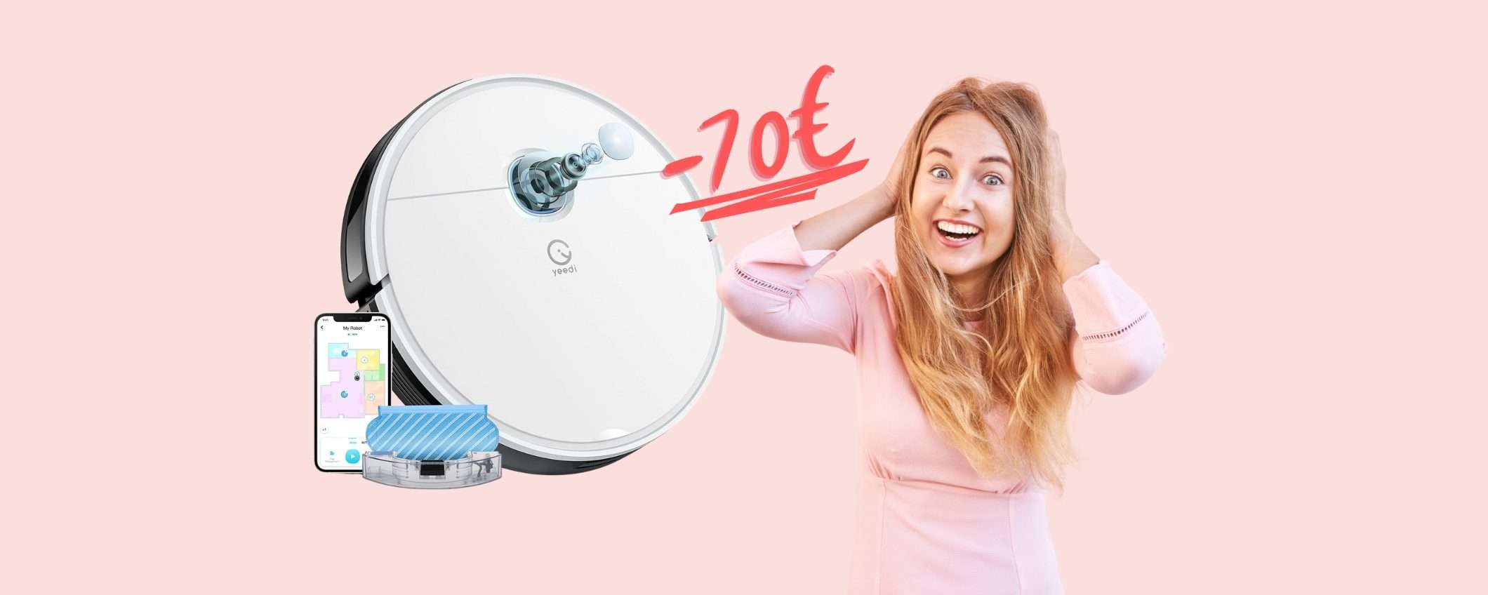 Robot aspirapolvere che lava anche i pavimenti a 70€ in MENO su Amazon Robot aspirapolvere che lava anche i pavimenti a 70€ in MENO su Amazon