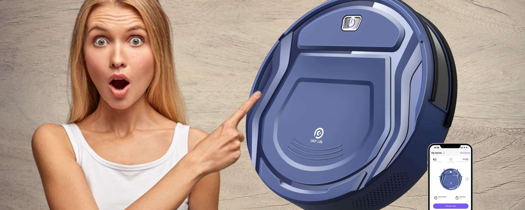 Robot aspirapolvere super sottile e silenzioso, sconto TOP: risparmia 75€ Robot aspirapolvere super sottile e silenzioso, sconto TOP: risparmia 75€